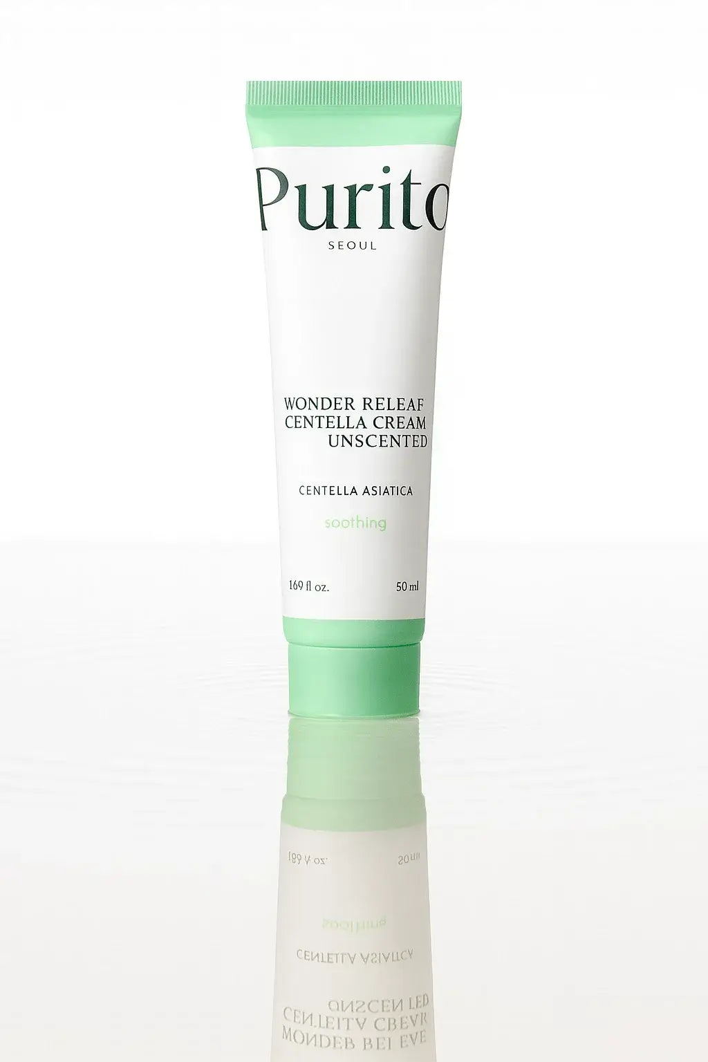 Purito Seoul Wonder Releaf Centella Cream Unscented - 50ml tube for nourishing skincare.