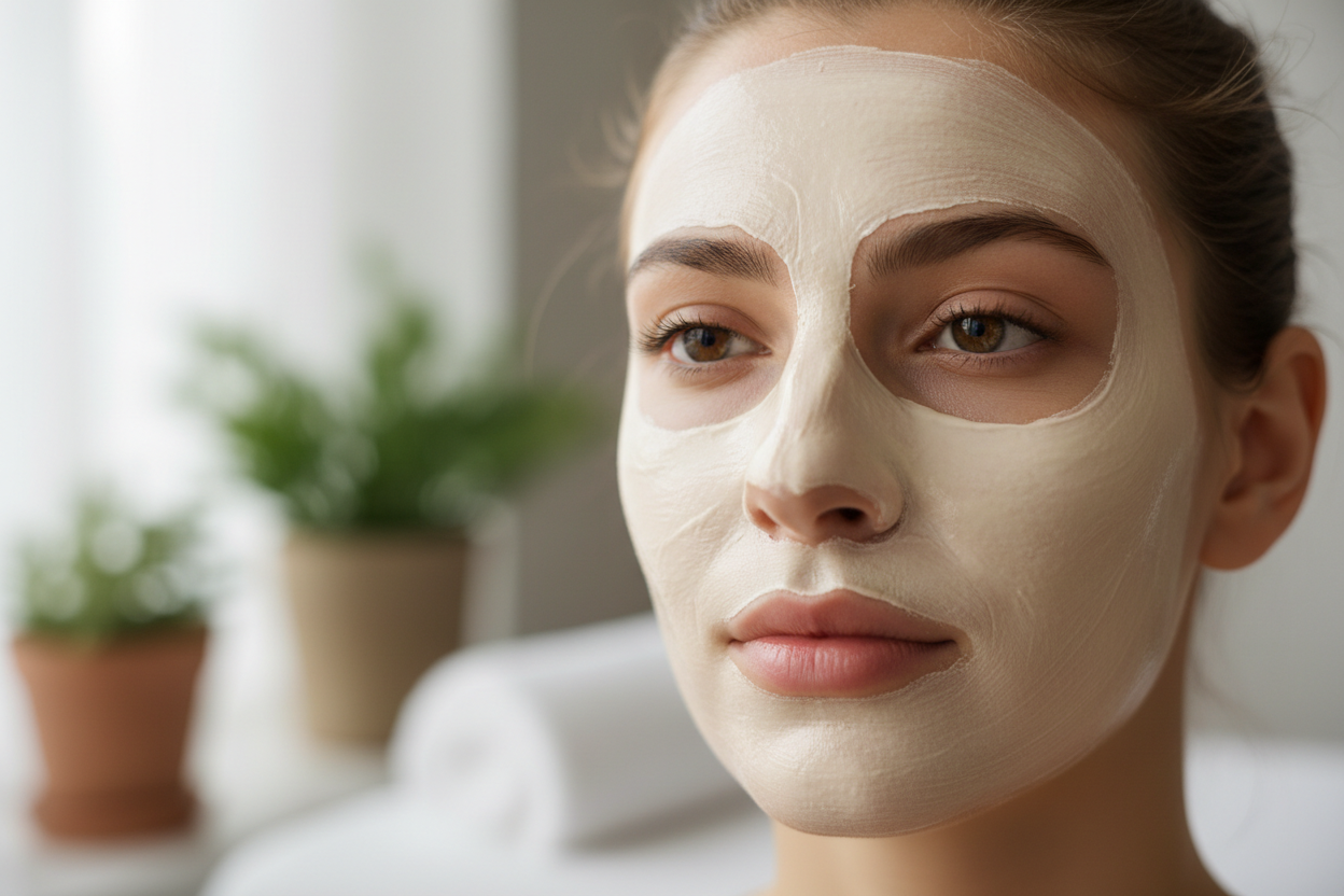 Eine Nase die eine beautymaske drauf hat